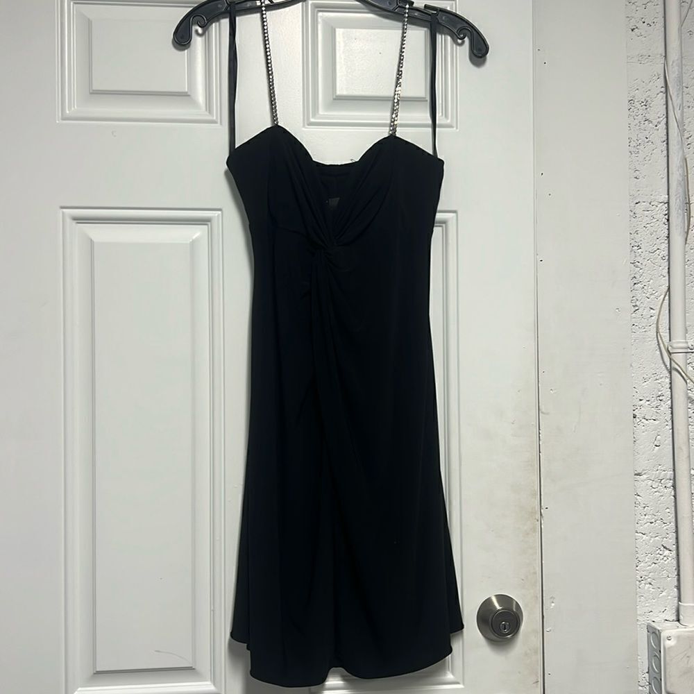 Blondie Nites by Linda Bernell - Little Black Dress - Rhinestone Straps.- Size 5